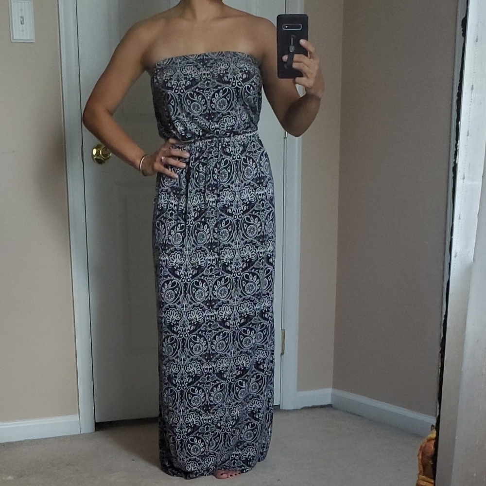 Strapless maxi dress
